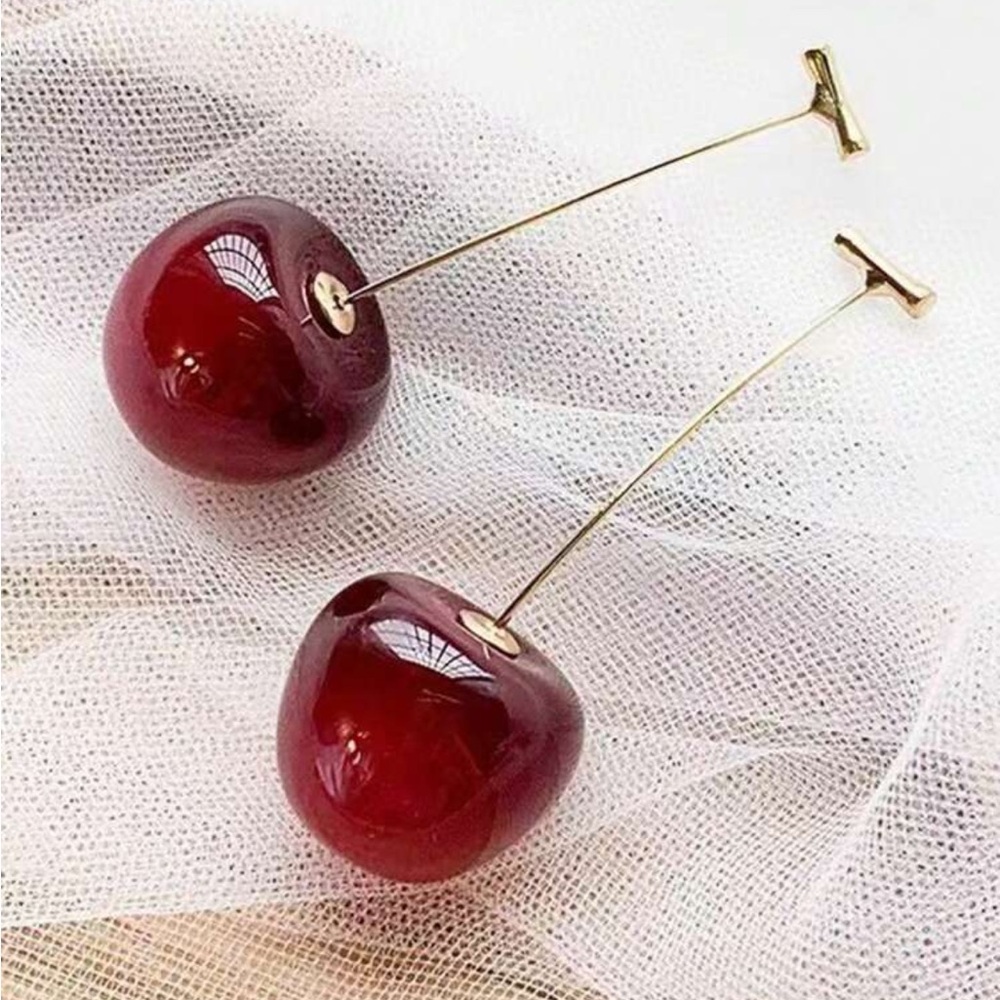 So Cute!🍒 Cherry Earrings Super Lightweight Superb Cherries 🍒